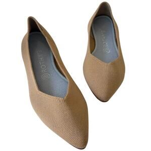 Rothy's Limited Edition Merino Wool The Point Flats Camel Tan Size 9